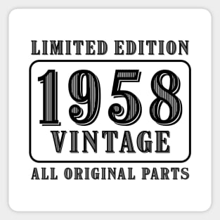 All original parts vintage 1958 limited edition birthday Sticker